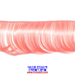 롤머리 - 분홍색 (세로10cm 고열사)