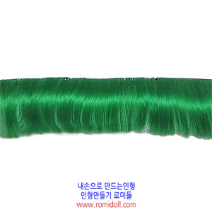 롤머리 - 초록색 (세로 5cm, 고열사)